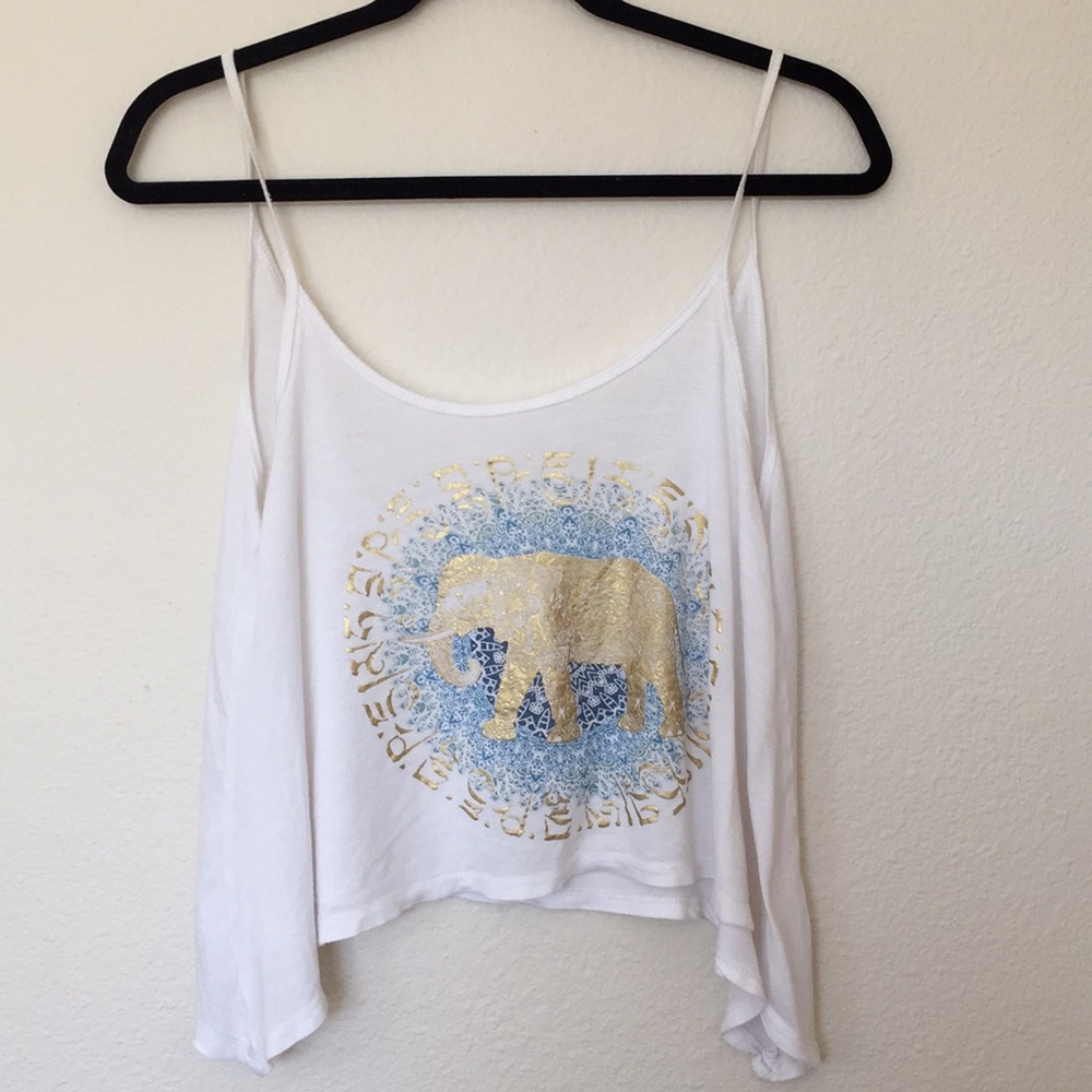 Gold Elephant Tank Top
